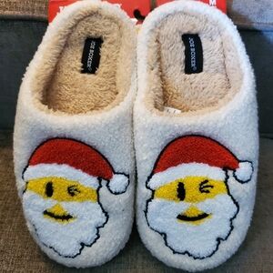 Santa Face Emoji Slippers